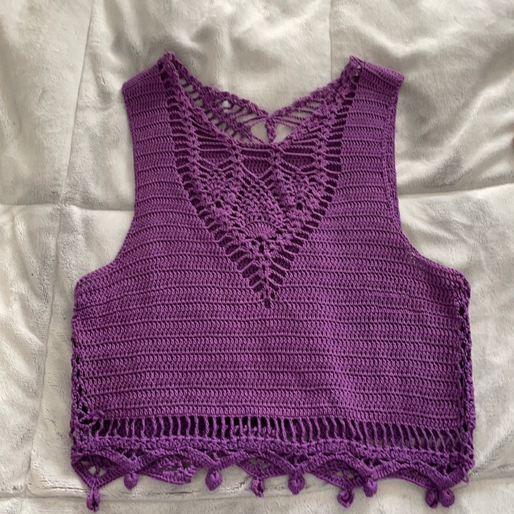 One of the kind hand made crochet top